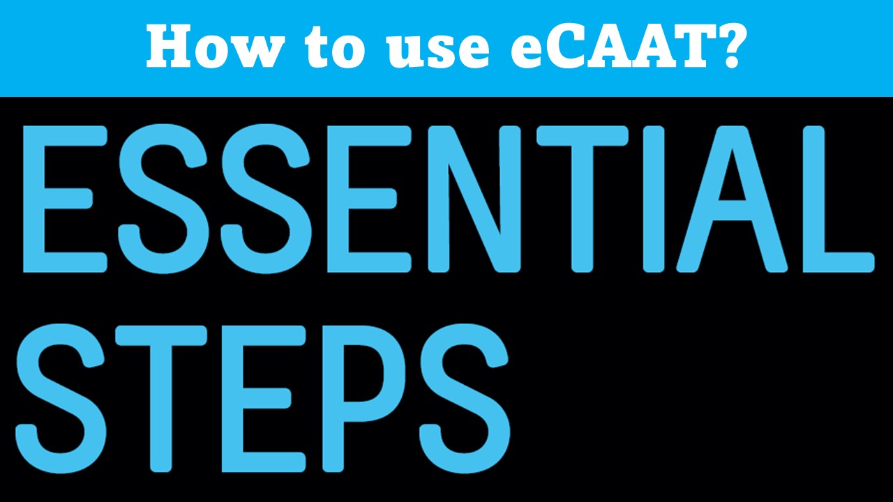 How To Use eCAAT PRO 1